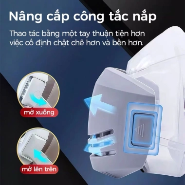 Mặt nạ KN95 silicone mềm chống khí, bụi, khói - Khẩu trang phun sơn 27.800₫ 8