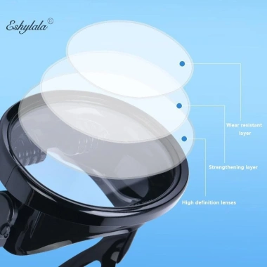 Mặt nạ lặn ống thở hình bầu dục toàn cảnh, kính cường lực cho người lớn, giá 173.772₫
