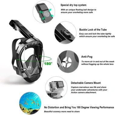 Mặt nạ lặn toàn mặt nam nữ Scuba Gear - Gắn camera, tháo rời, kính ống thở, giảm 22% 2 Mặt nạ lặn toàn mặt nam nữ Scuba Gear - Gắn camera, tháo rời, kính ống thở, giảm 22% 2