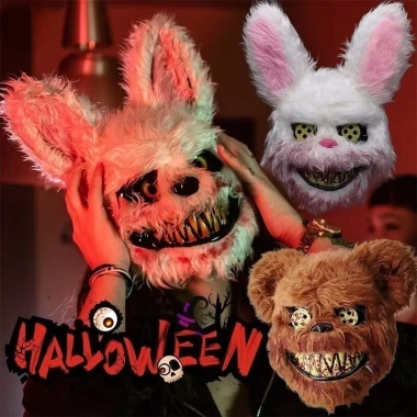 Mặt nạ LED Halloween Dạ Quang Gấu Đẫm Máu và Thỏ Kinh Dị - Cosplay Bóng Trang, Giá 77.958₫ 2