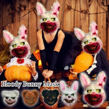 Mặt nạ LED Halloween Dạ Quang Gấu Đẫm Máu và Thỏ Kinh Dị - Cosplay Bóng Trang, Giá 77.958₫ 5