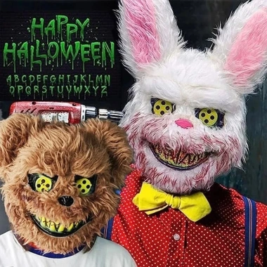 Mặt nạ LED Halloween Dạ Quang Gấu Đẫm Máu và Thỏ Kinh Dị - Cosplay Bóng Trang, Giá 77.958₫ 8