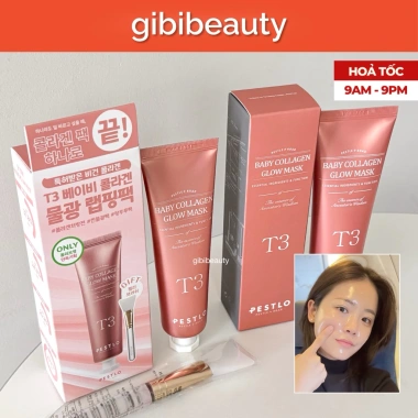Mặt nạ lột PESTLO T3 Baby Collagen Glow – Dưỡng ẩm, sáng da, giá chỉ 425k