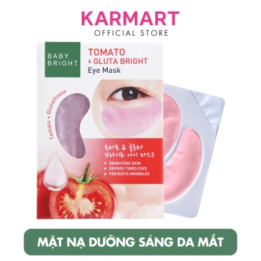 Mặt nạ mắt Cà chua Gluta Baby Bright - Dưỡng sáng, giảm bọng, chỉ 25.000 VND