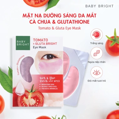 Mặt nạ mắt Cà chua Gluta Baby Bright - Dưỡng sáng, giảm bọng, chỉ 25.000 VND 3 Mặt nạ mắt Cà chua Gluta Baby Bright - Dưỡng sáng, giảm bọng, chỉ 25.000 VND 3