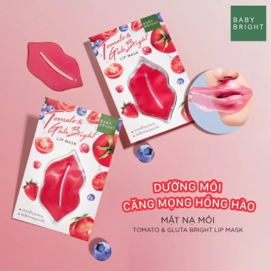 Mặt Nạ Môi Cà Chua Baby Bright 10g - Dưỡng ẩm, Sáng Môi, Gluta, Giá 46.000đ 6 Mặt Nạ Môi Cà Chua Baby Bright 10g - Dưỡng ẩm, Sáng Môi, Gluta, Giá 46.000đ 6