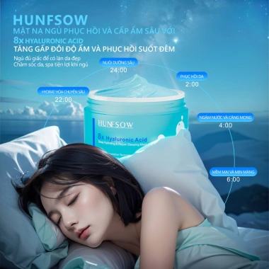 Mặt Nạ Ngủ 8X Hyaluronic Acid HUNFSOW 60ml Dưỡng ẩm sâu Da săn chắc Giá 295.000 VND 3 Mặt Nạ Ngủ 8X Hyaluronic Acid HUNFSOW 60ml Dưỡng ẩm sâu Da săn chắc Giá 295.000 VND 3