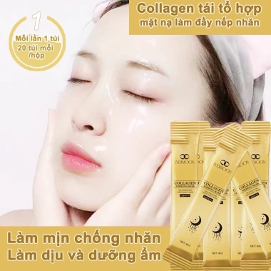 Mặt nạ ngủ collagen 4ml 20 miếng - Cải thiện da thô ráp, thu nhỏ lỗ chân lông, giá 260k