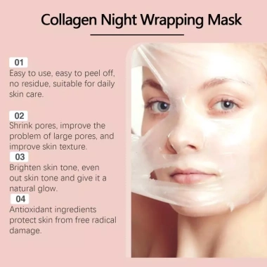 Mặt nạ ngủ collagen bóc tách 75g - Hydro hóa, tăng độ đàn hồi, cung cấp ẩm, giảm chảy xệ, xỉn màu - Giá 70.400₫ 4 Mặt nạ ngủ collagen bóc tách 75g - Hydro hóa, tăng độ đàn hồi, cung cấp ẩm, giảm chảy xệ, xỉn màu - Giá 70.400₫ 4