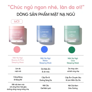 Mặt Nạ Ngủ Laneige Bouncy & Firm 60ml - Tăng Collagen, Săn Chắc Da, Giá 820.000 VND