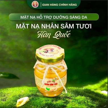 Mặt Nạ Nhân Sâm Tươi 100ml Dân Bùi - Trắng Sáng, Giảm Thâm Nám, Dưỡng sâu