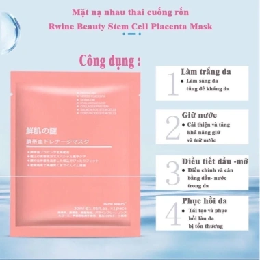 Mặt Nạ Nhau Thai Cừu Rwine Nhật Bản 40ml Dưỡng ẩm Trắng sáng 50 miếng Giá 29.000đ