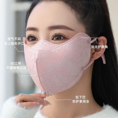 Mặt nạ nhiệt mùa đông cotton nguyên chất dày 3D ba chiều, góc mắt, chống gió, đi xe đạp du lịch - Giá 36.137đ 5