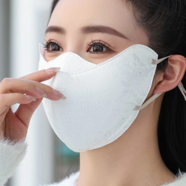 Mặt nạ nhiệt mùa đông cotton nguyên chất dày 3D ba chiều, góc mắt, chống gió, đi xe đạp du lịch - Giá 36.137đ 7