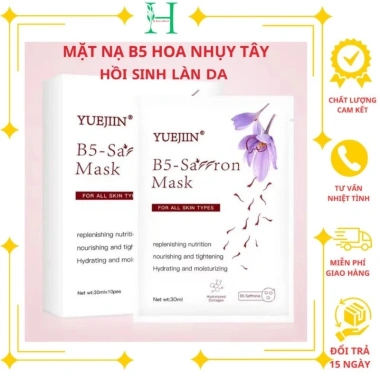 Mặt Nạ Nhụy Hoa Nghệ Tây Yujiin B5 10 miếng - Cấp ẩm, nuôi dưỡng da