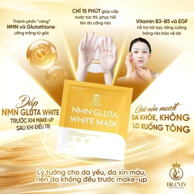 Mặt nạ NMN Gluta Dưỡng Trắng Phục Hồi Cấp Ẩm Chuyên Sâu - Giá Ưu Đãi 399.000₫