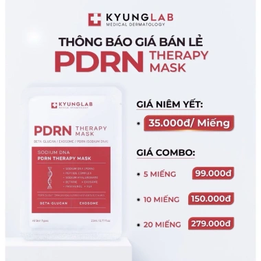 Mặt nạ PDRN Therapy Mask Kyung Lab - Dưỡng ẩm, phục hồi da, tinh chất vàng 4