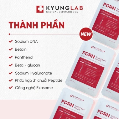Mặt nạ PDRN Therapy Mask Kyung Lab - Dưỡng ẩm, phục hồi da, tinh chất vàng 8