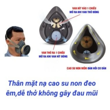 Mặt Nạ Phòng Độc 3.700 - Chống Độc, Phun Sơn, Chống Hóa Chất, 68.400 VND