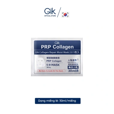 Mặt Nạ Sheet GIK Hàn Quốc PRP Collagen B5 B3 30ml - Cấp Ẩm, Phục Hồi Da 15.000₫