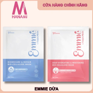 Mặt Nạ Sinh Học Dừa Emmie Happy Skin: Cấp ẩm, Phục hồi, Dưỡng sáng da 25g 3