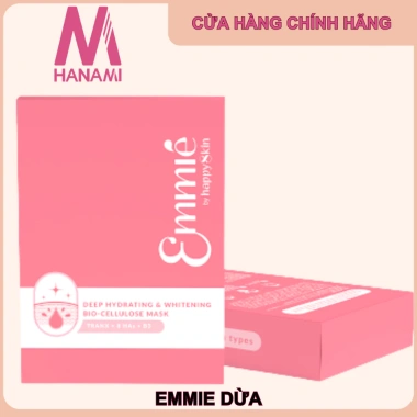 Mặt Nạ Sinh Học Dừa Emmie Happy Skin: Cấp ẩm, Phục hồi, Dưỡng sáng da 25g 5