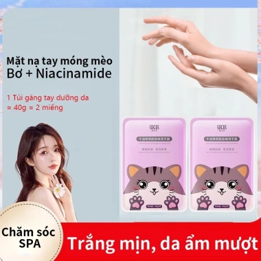 Mặt Nạ Tay Nicotinamide 8 miếng Dưỡng ẩm, trắng da, chống nhăn, 120k
