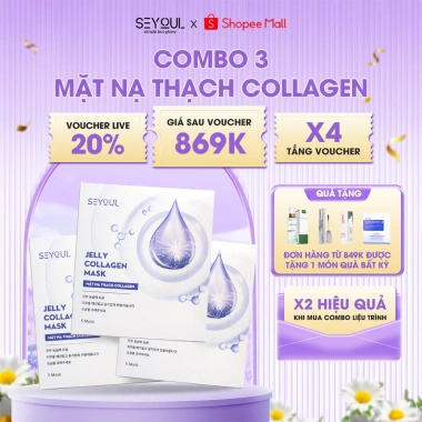 Mặt Nạ Thạch Collagen SEYOUL Căng Bóng Da Cấp Ẩm Mịn Màng Combo 3 Hộp 997k