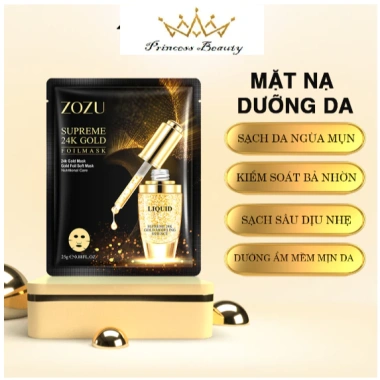 Mặt nạ tinh chất vàng 24K Pure Gold Venzen 5 miếng - Dưỡng trắng, cấp ẩm, tăng đàn hồi, giá 17.500 VND