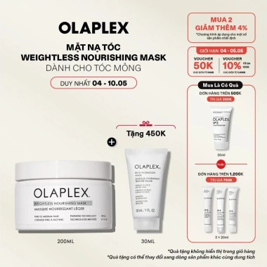 Mặt nạ tóc Olaplex Weightless Nourishing – Dưỡng nhẹ, tăng độ phồng, giảm hư tổn, giá 1.134.000₫