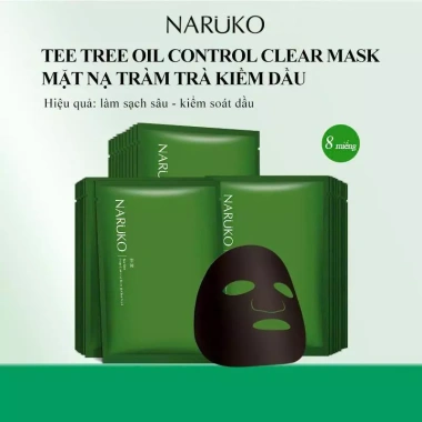 Mặt nạ Tràm Trà Naruko 8 miếng 26g Tea Tree kiểm soát dầu & mụn COD Tết 248k 10