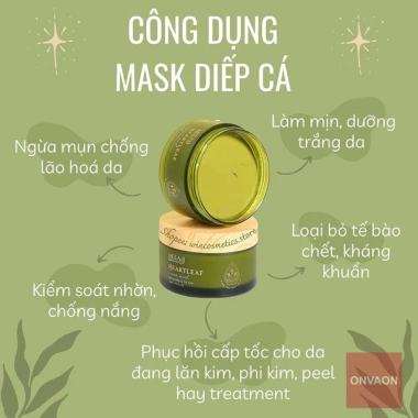 Mặt Nạ Trắng Da Diếp Cá Meea Organic - Mèo Beauty Giá 25.000, Dưỡng Sáng Da