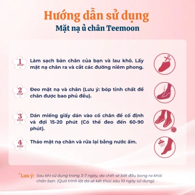Mặt Nạ Ủ Chân Teemoon 2 Đôi Tẩy Tế Bào Chết, Chống Lão Hóa, Ngừa Nứt Nẻ, Hương Lavender - Giá Ưu Đãi