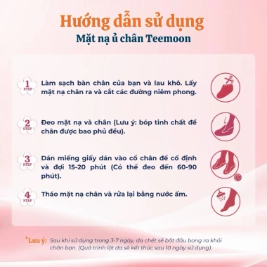 Mặt Nạ Ủ Chân Teemoon 3 Đôi - Tẩy Tế Bào Chết, Chống Lão Hóa, Chống Nứt Nẻ, Hương Lavender, 100k