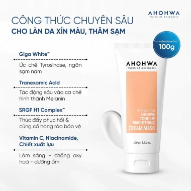 Mặt Nạ Ủ Trắng Ahohwa Tone-up Brightening Cream 500g - Dưỡng Trắng, Sáng Da, Giảm Giá 1.495.200, Kèm Quà