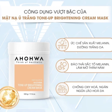 Mặt Nạ Ủ Trắng Ahohwa Tone-up Brightening Cream 500g - Dưỡng Trắng, Sáng Da, Giảm Giá 1.495.200, Kèm Quà