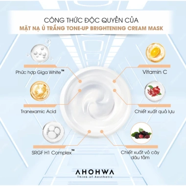 Mặt Nạ Ủ Trắng Ahohwa Tone-up Brightening Cream 500g - Dưỡng Trắng, Sáng Da, Giảm Giá 1.495.200, Kèm Quà