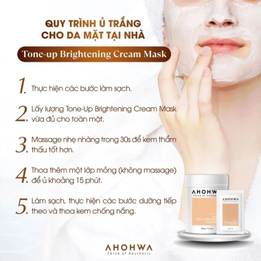 Mặt Nạ Ủ Trắng Ahohwa Tone-up Brightening Cream 500g - Dưỡng Trắng, Sáng Da, Giảm Giá 1.495.200, Kèm Quà