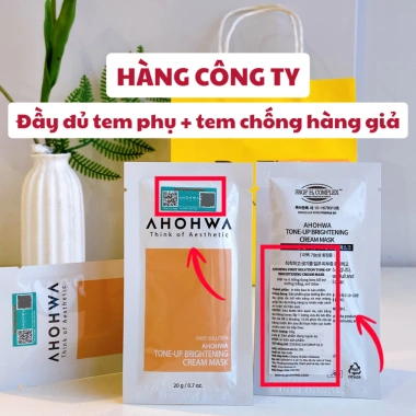 Mặt Nạ Ủ Trắng AHOHWA Tone-Up Brightening Cream Dưỡng Âm, Trắng Da, Mờ Thâm - Giá chỉ 91.000 4 Mặt Nạ Ủ Trắng AHOHWA Tone-Up Brightening Cream Dưỡng Âm, Trắng Da, Mờ Thâm - Giá chỉ 91.000 4