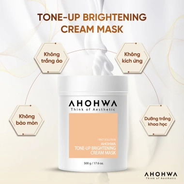 Mặt nạ ủ trắng AHOHWA Tone‑Up 500g Dưỡng trắng tự nhiên, giảm thâm nám, 285.000₫