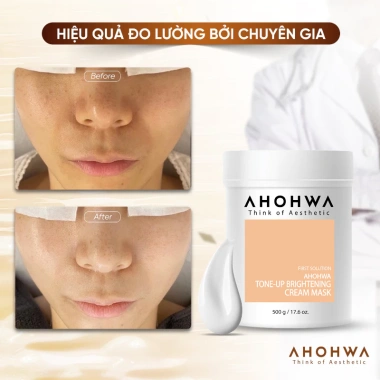 Mặt nạ ủ trắng AHOHWA Tone‑Up 500g Dưỡng trắng tự nhiên, giảm thâm nám, 285.000₫ 4 Mặt nạ ủ trắng AHOHWA Tone‑Up 500g Dưỡng trắng tự nhiên, giảm thâm nám, 285.000₫ 4
