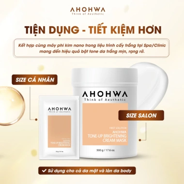 Mặt nạ ủ trắng AHOHWA Tone‑Up 500g Dưỡng trắng tự nhiên, giảm thâm nám, 285.000₫