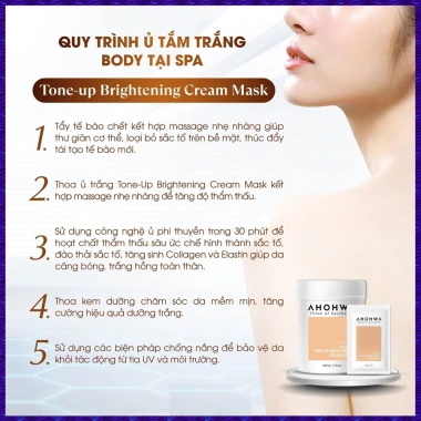 Mặt Nạ Ủ Trắng Dạng Kem Ahohaw Tone-Up Brightening Cream - Da Trắng Sáng, Bật Tone, Cải Thiện Sắc Tố 332k