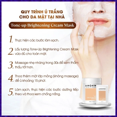 Mặt Nạ Ủ Trắng Dạng Kem Ahohaw Tone-Up Brightening Cream - Da Trắng Sáng, Bật Tone, Cải Thiện Sắc Tố 332k