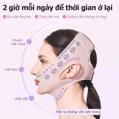 Mặt nạ Vline nâng cơ, đai đeo mặt săn chắc giảm béo nọng cằm - GlowNest 157.080 VND 2 Mặt nạ Vline nâng cơ, đai đeo mặt săn chắc giảm béo nọng cằm - GlowNest 157.080 VND 2