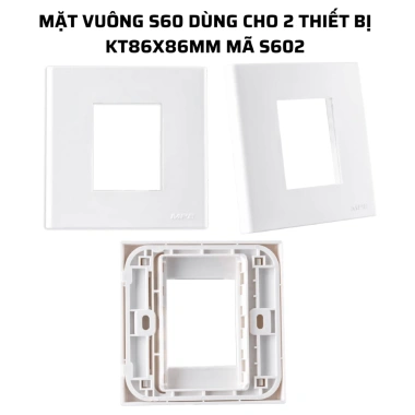 Mặt nạ vuông MPE 86x86mm cho Seri S60 - Phù hợp 1-3 thiết bị, giá 15.000 VND