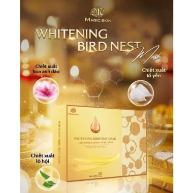 Mặt nạ Whitening Bird Nest ủ dịch yến cấy trắng da Magic Skin 12 miếng giảm giá 116k 6