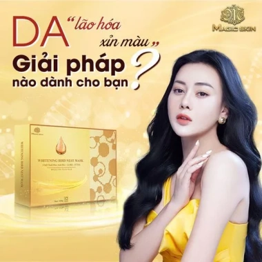 Mặt nạ Whitening Bird Nest ủ dịch yến cấy trắng da Magic Skin 12 miếng giảm giá 116k 7