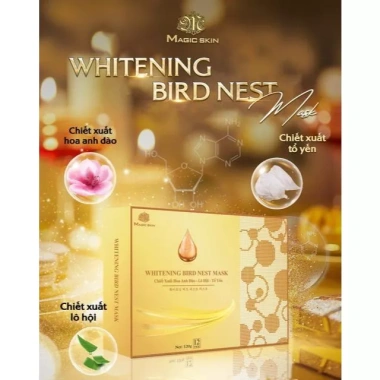 Mặt nạ Whitening Bird Nest ủ dịch yến cấy trắng da Magic Skin 12 miếng giảm giá 116k 8