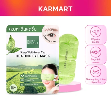 Mặt Nạ Xông Hơi Mắt Trà Xanh Baby Bright Sleep Well Giảm Mỏi Mắt, Thư Giãn Giấc Ngủ, Giá 31.000₫